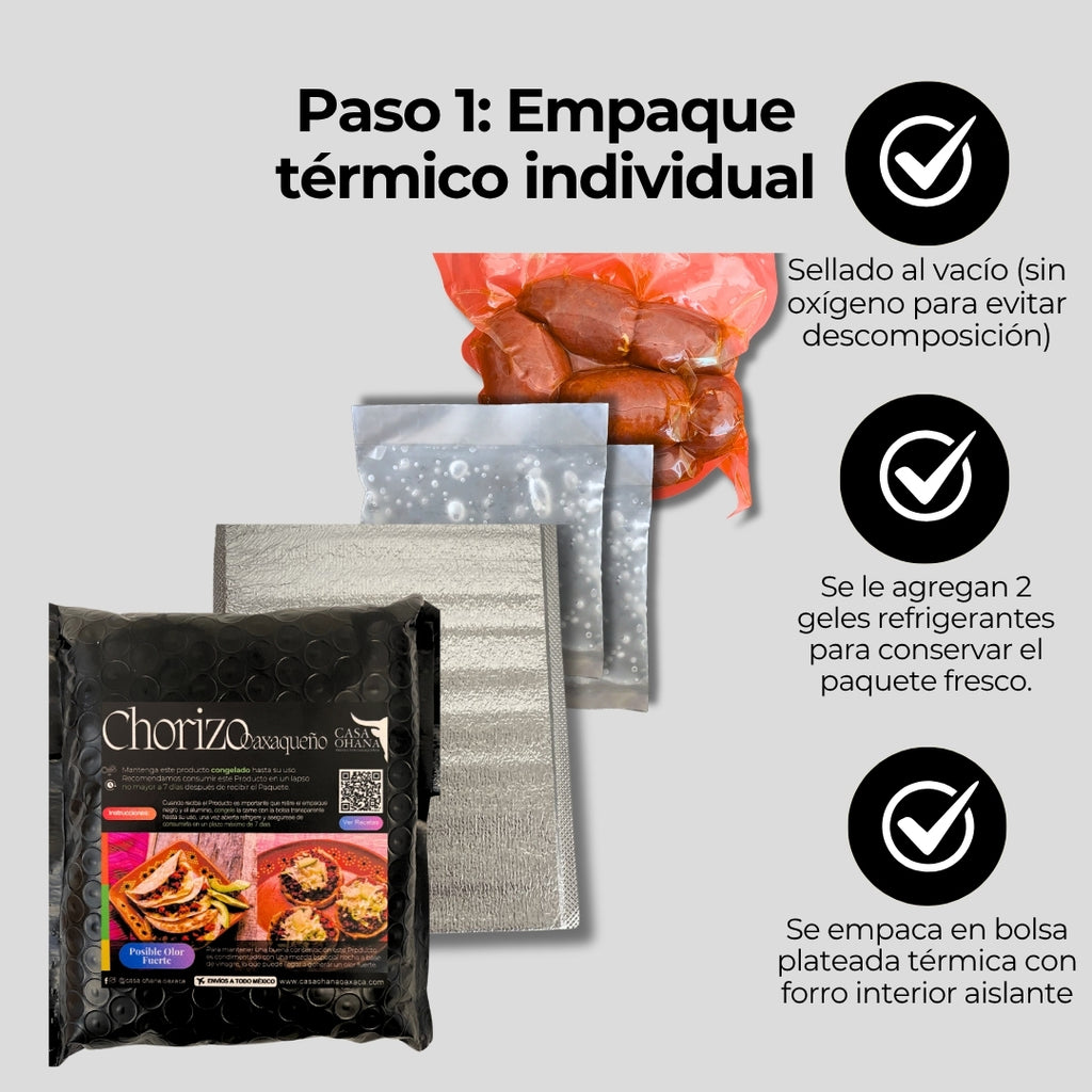 250 g de Chorizo Oaxaqueño Gluten Free