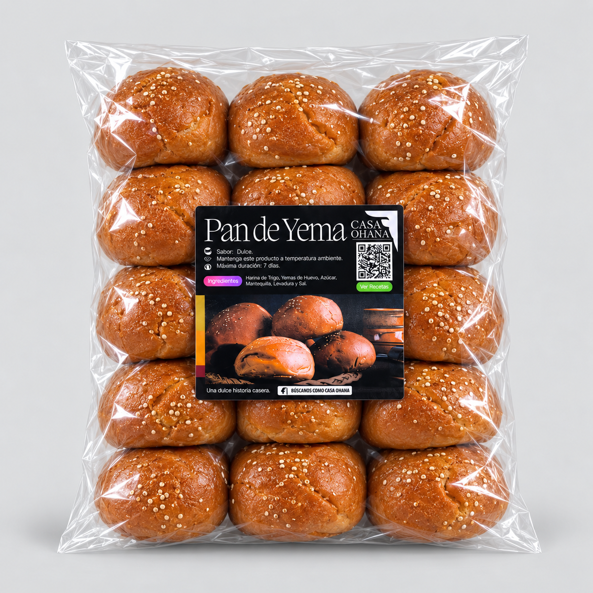 15 pzas. Pan de Yema Artesanal.