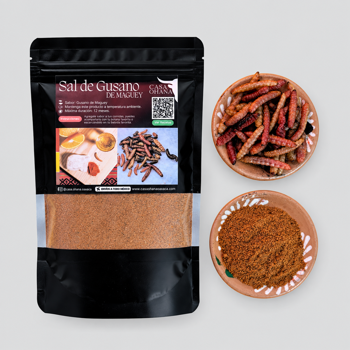 250 g. Sal de gusanito de maguey