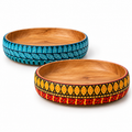 “Horizonte Oaxaqueño” Set de 2 Platos Artesanales de Madera